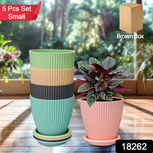 round nbsp flower pot with bottom tray 5 pcs set with brown box small