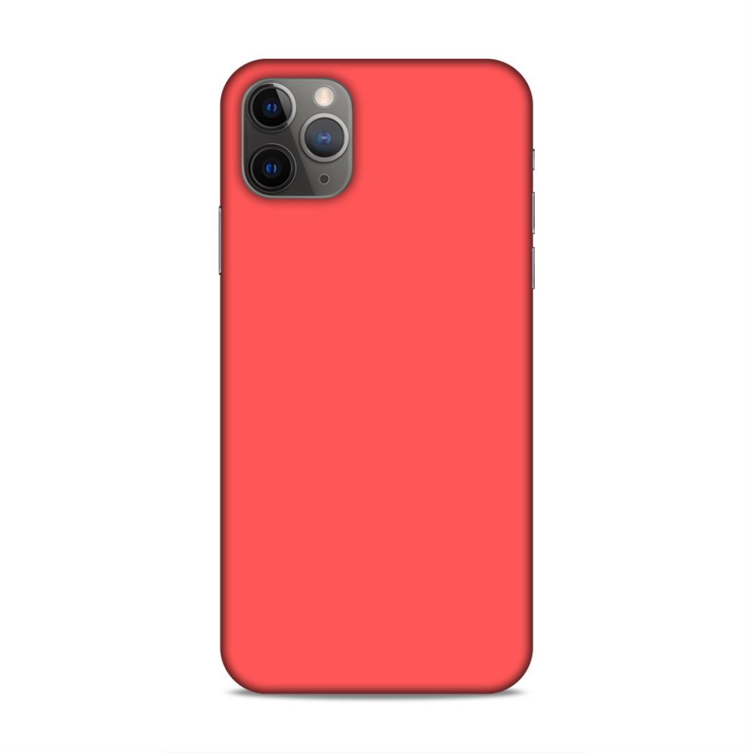 Coral Red Plain iPhone 11 Pro Max Phone Cover