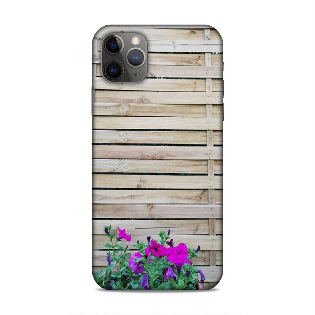 Pink Flower Wooden iPhone 11 Pro Max Phone Cover