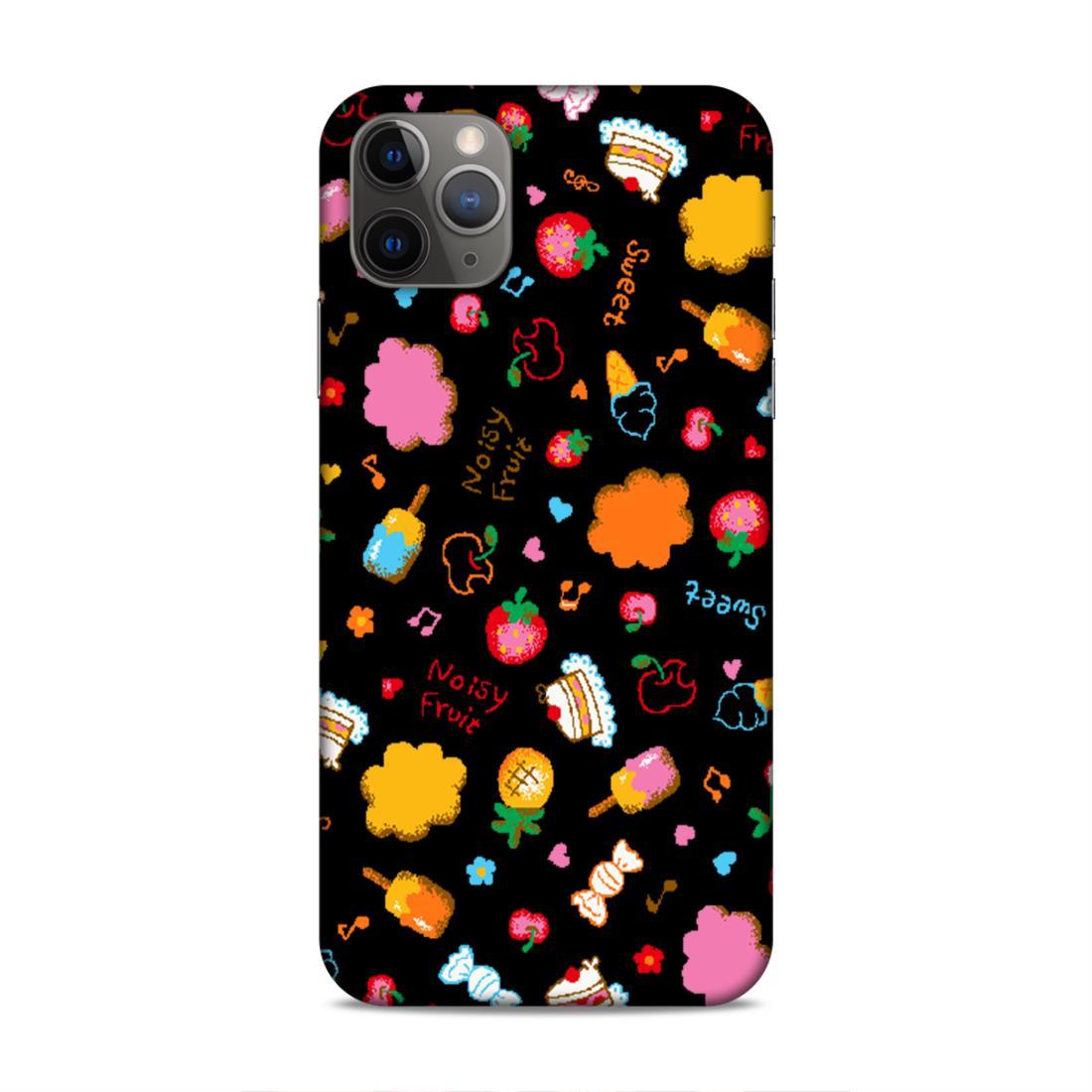Cute Black Pattern iPhone 11 Pro Max Mobile Back Case