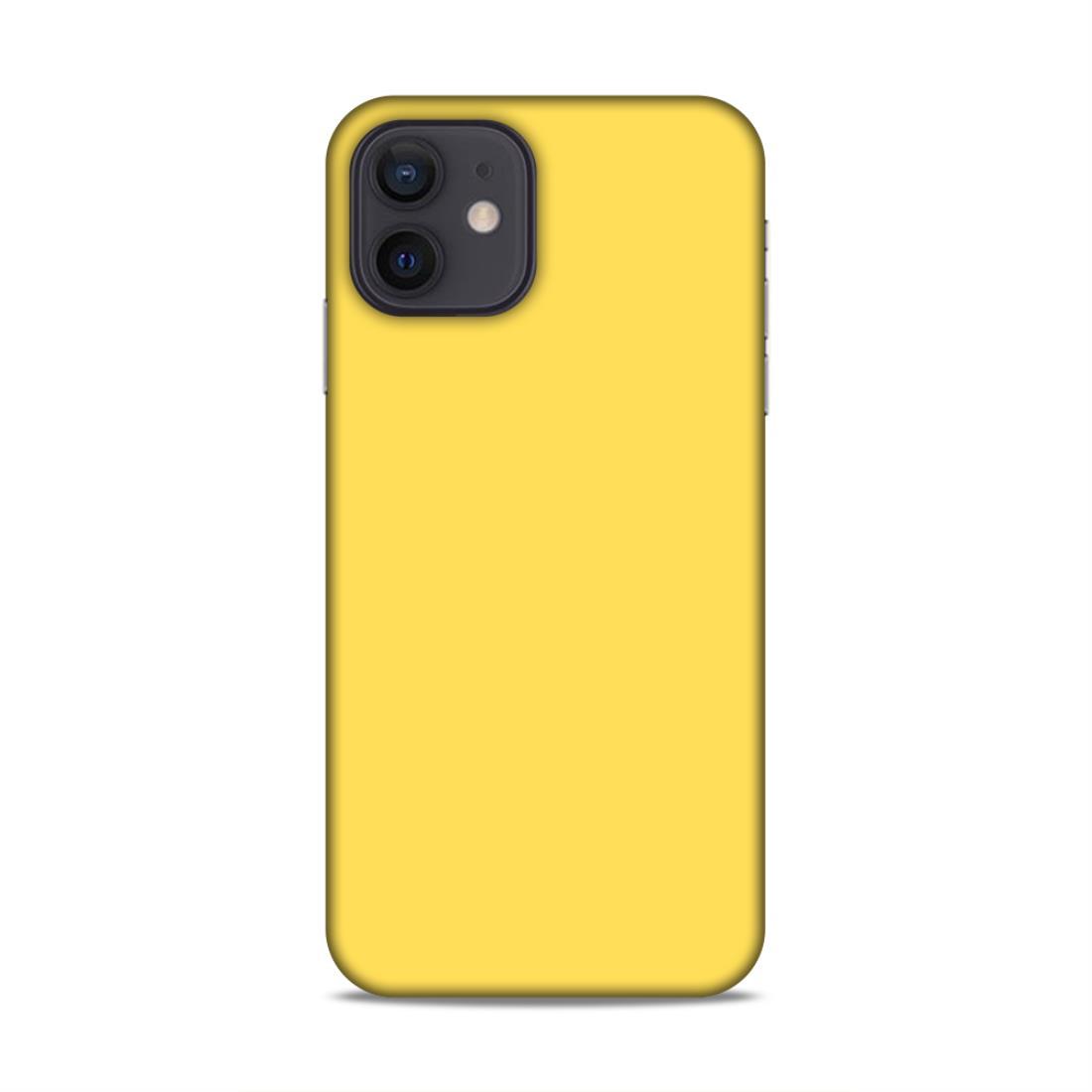 Yellow Classic Plain iPhone 12 Phone Case Cover
