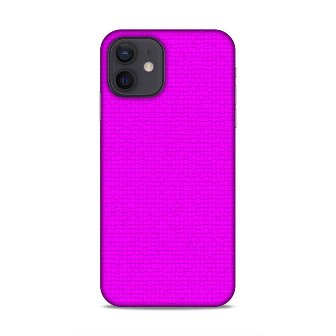 Pink Colour Pattern iPhone 12 Mobile Back Case