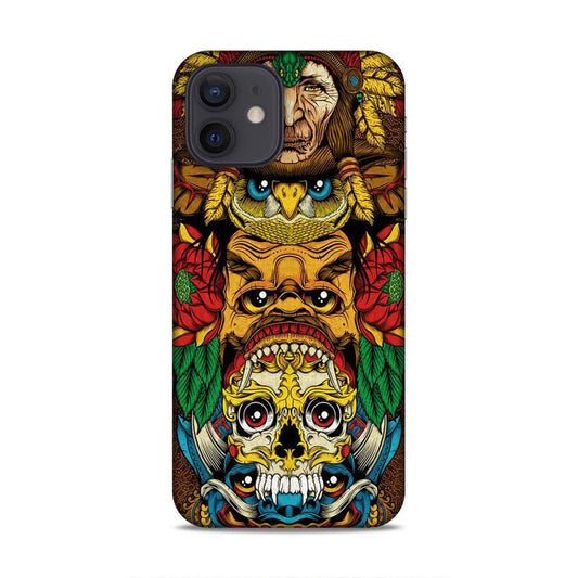 skull ancient art iPhone 12 Phone Case Cover