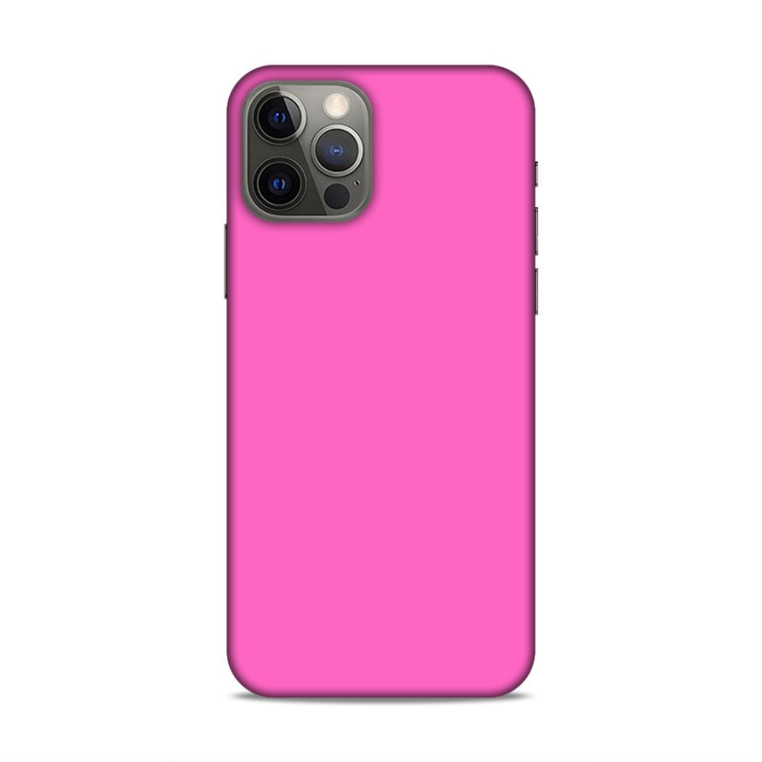 Pink Classic Plain iPhone 12 Pro Mobile Back Cover