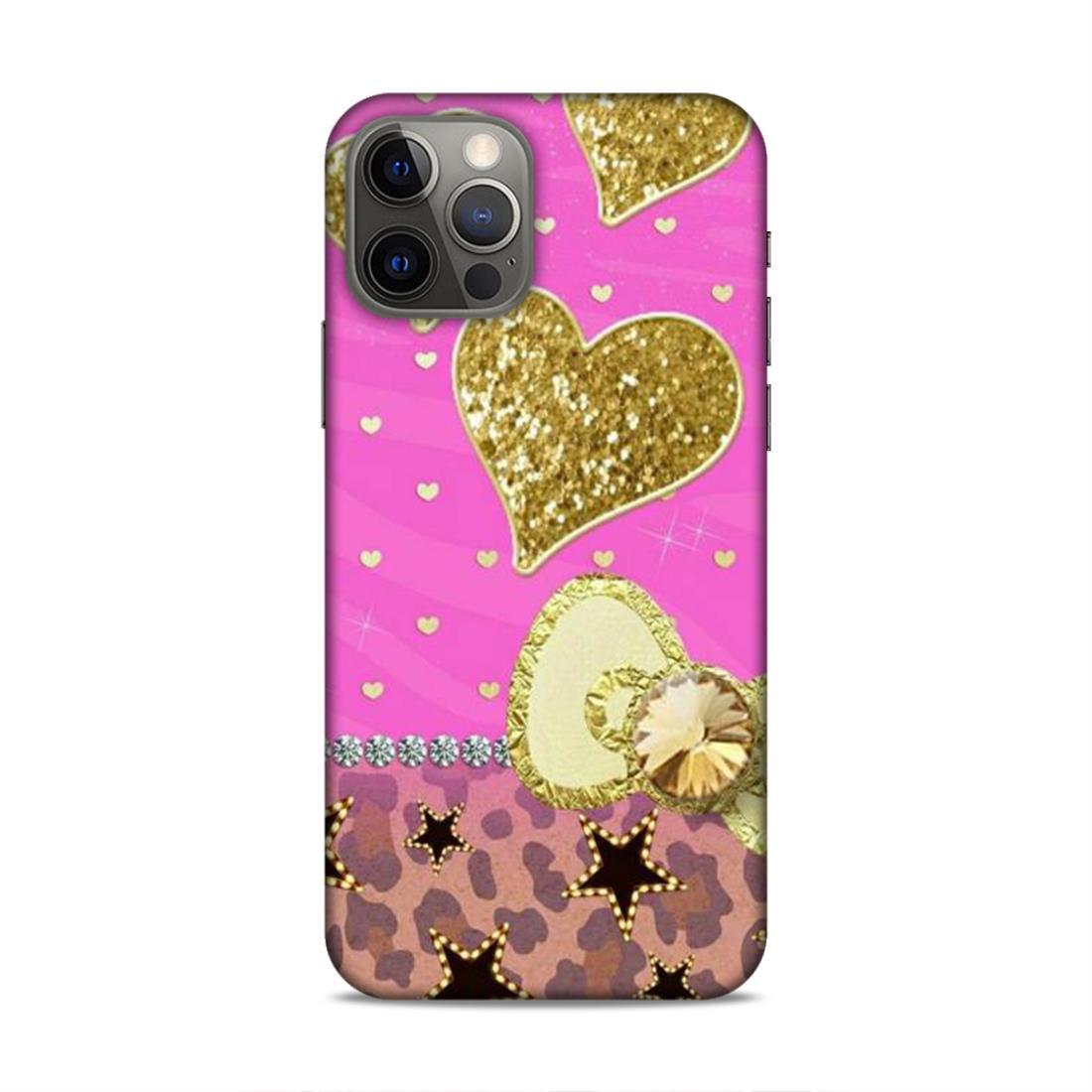Cute Pink Heart iPhone 12 Pro Phone Case Cover