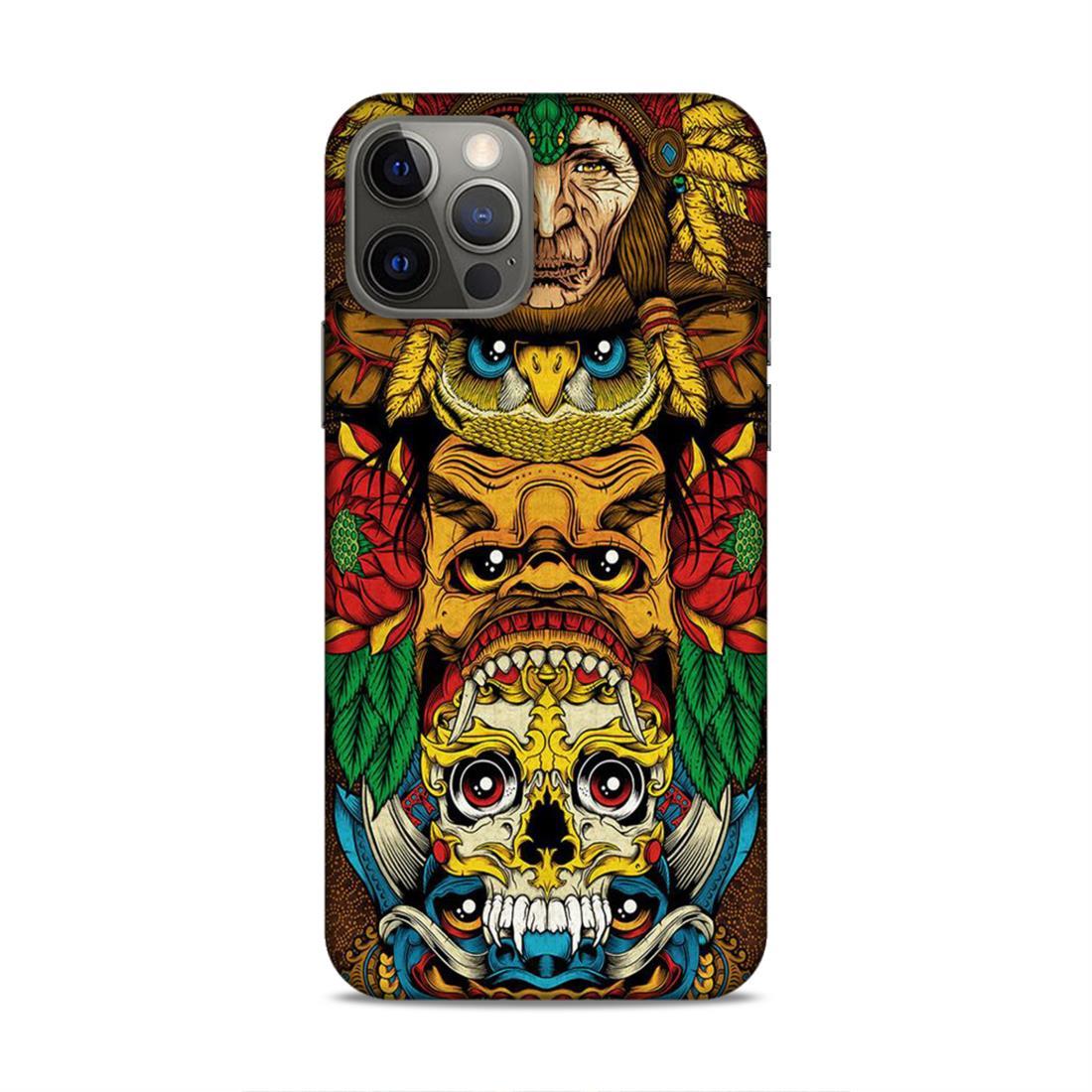 skull ancient art iPhone 12 Pro Phone Case Cover