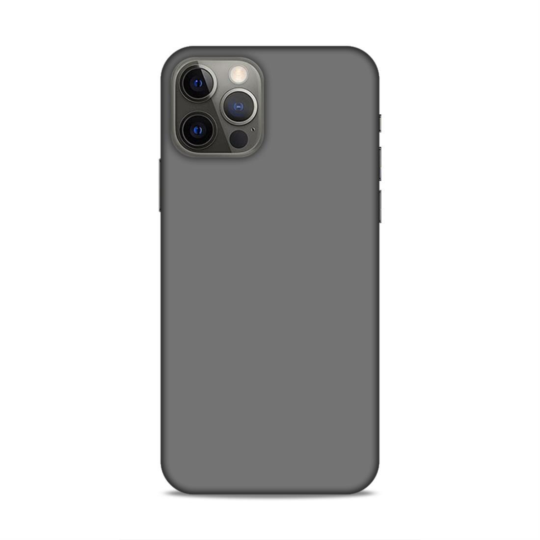 Grey Classic Plain iPhone 12 Pro Phone Back Case