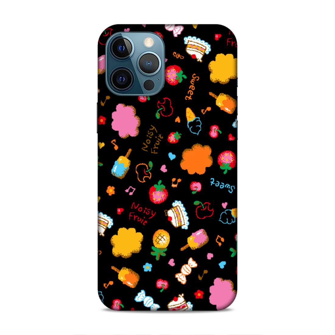 Cute Black Pattern iPhone 12 Pro Max Mobile Back Case