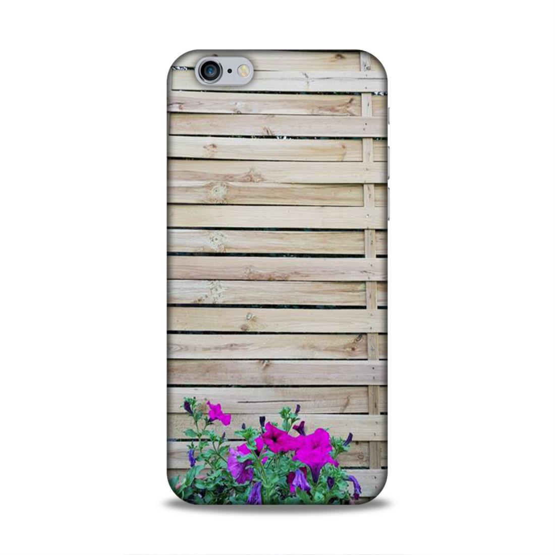 Pink Flower Wooden iPhone 6 Phone Cover