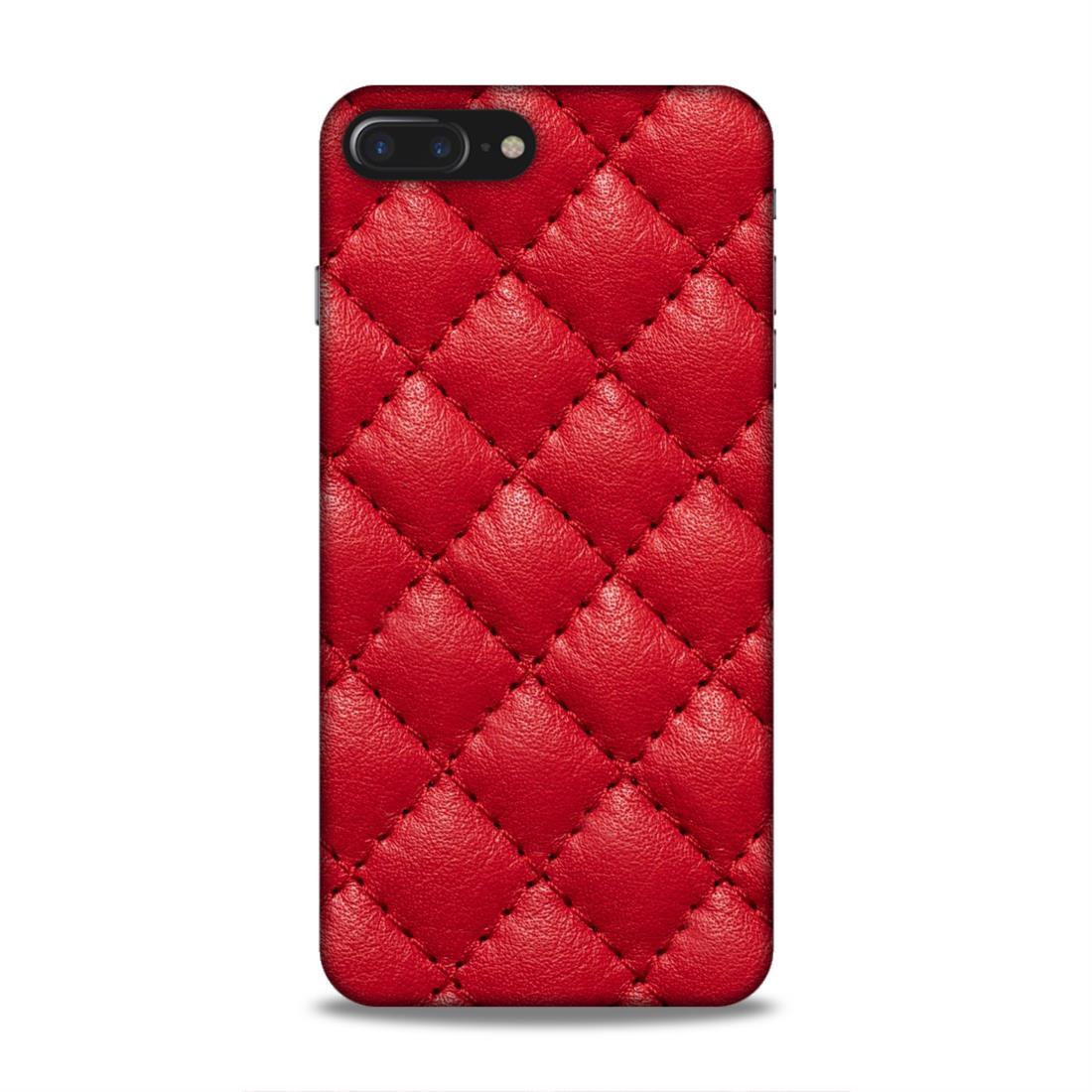 Red Square Pattern iPhone 7 Plus Phone Back Case