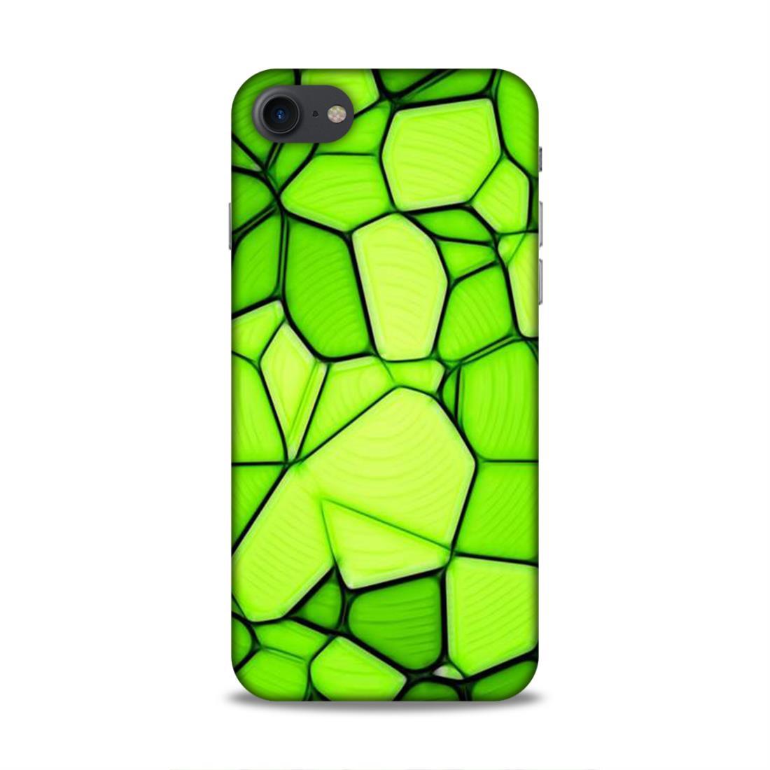 Green Stone Pattern iPhone 8 Phone Back Case