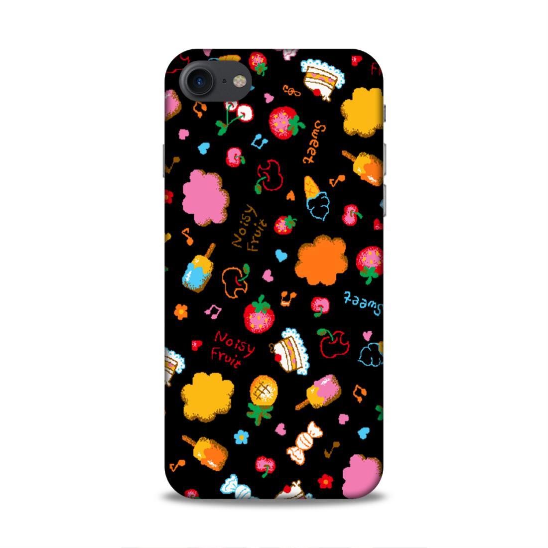 Cute Black Pattern iPhone 8 Mobile Back Case
