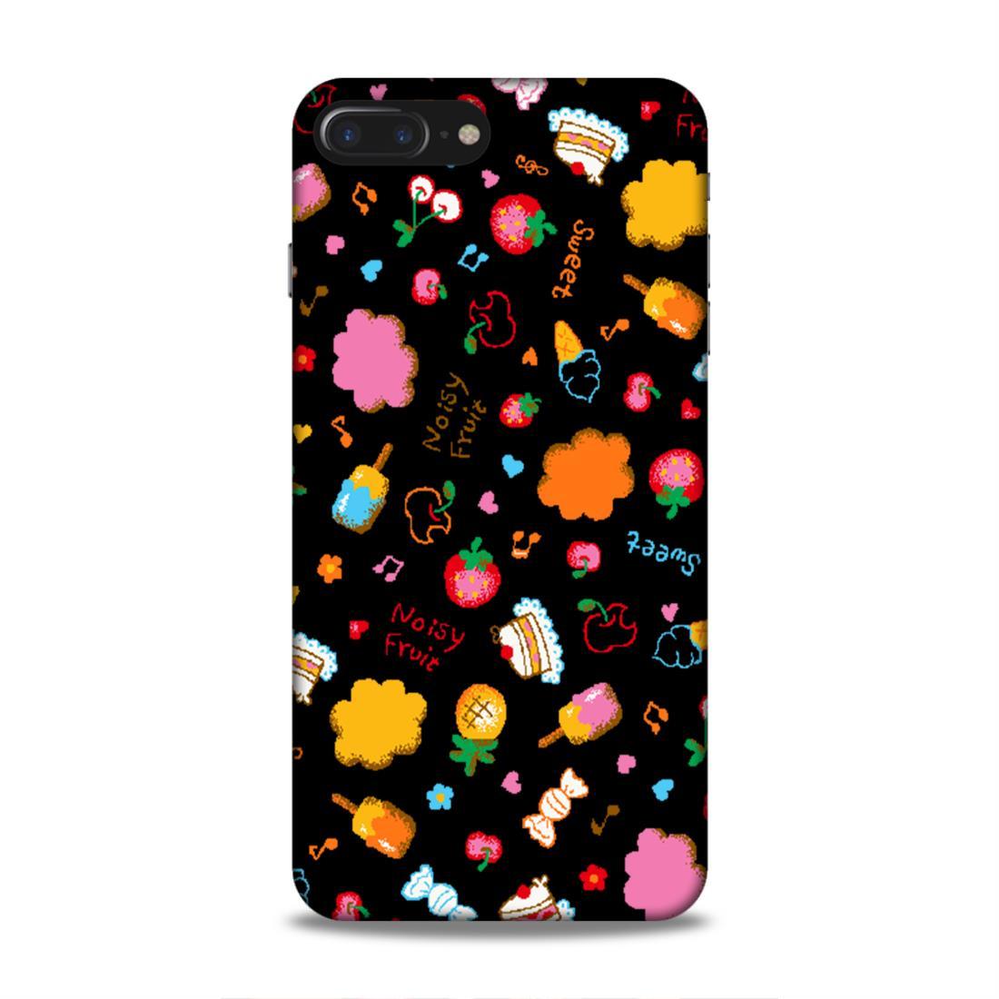 Cute Black Pattern iPhone 8 Plus Mobile Back Case
