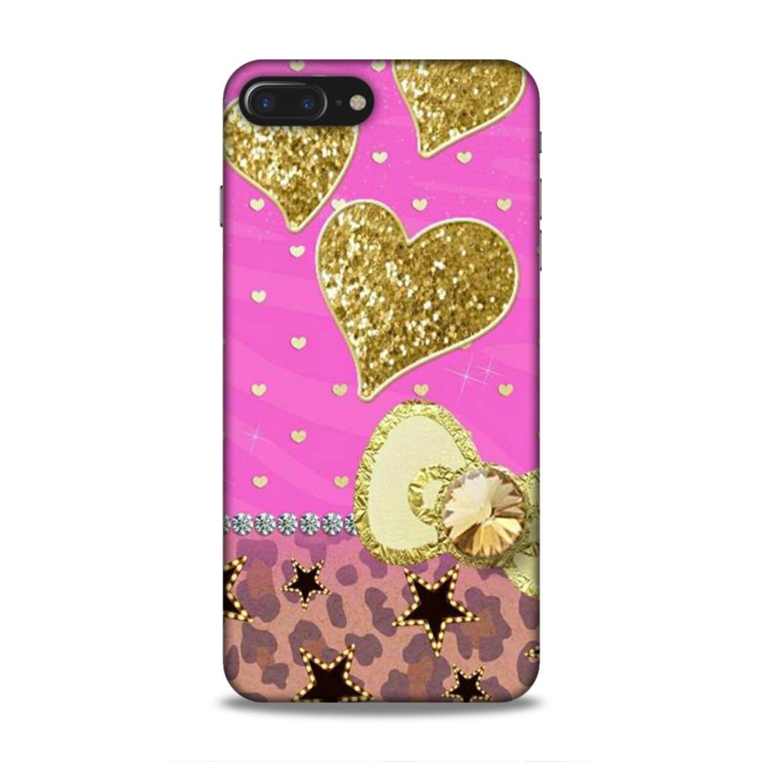 Cute Pink Heart iPhone 8 Plus Phone Case Cover