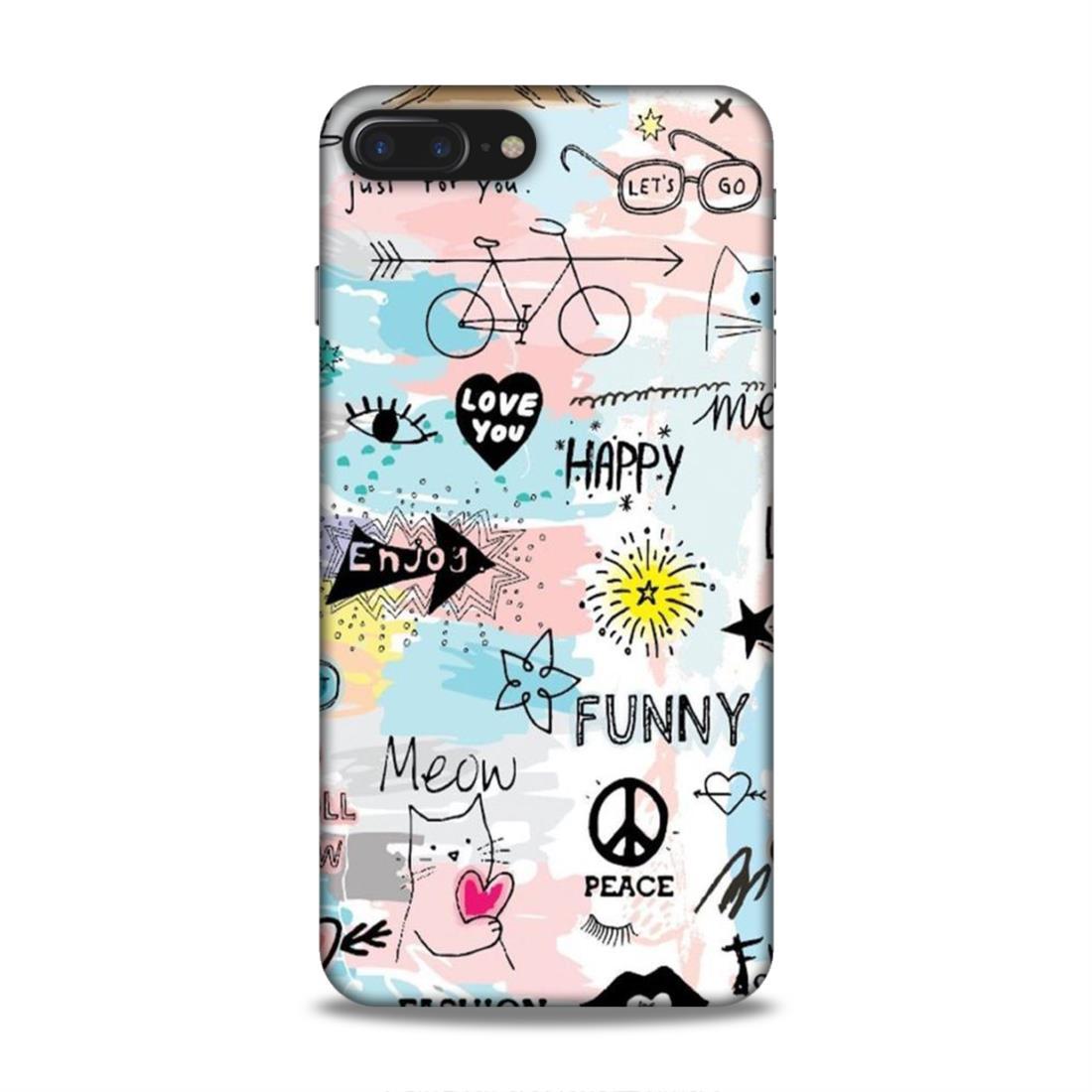 Cute Funky Happy iPhone 8 Plus Mobile Cover Case