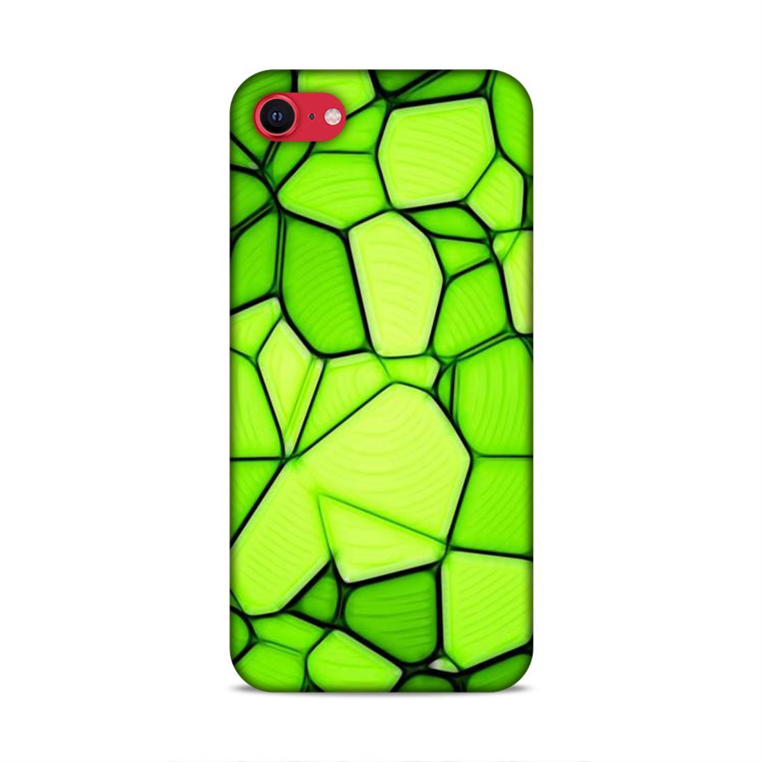 Green Stone Pattern iPhone SE 2020 Phone Back Case