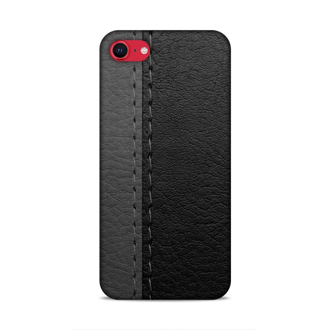 Black Grey Pattern Colour iPhone SE 2020 Phone Back Cover