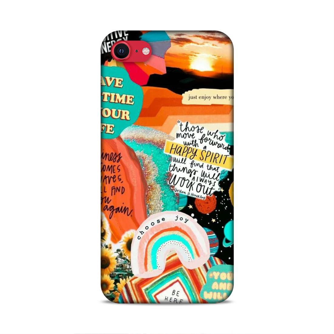 Happy Joy Spirit iPhone SE 2020 Mobile Back Case