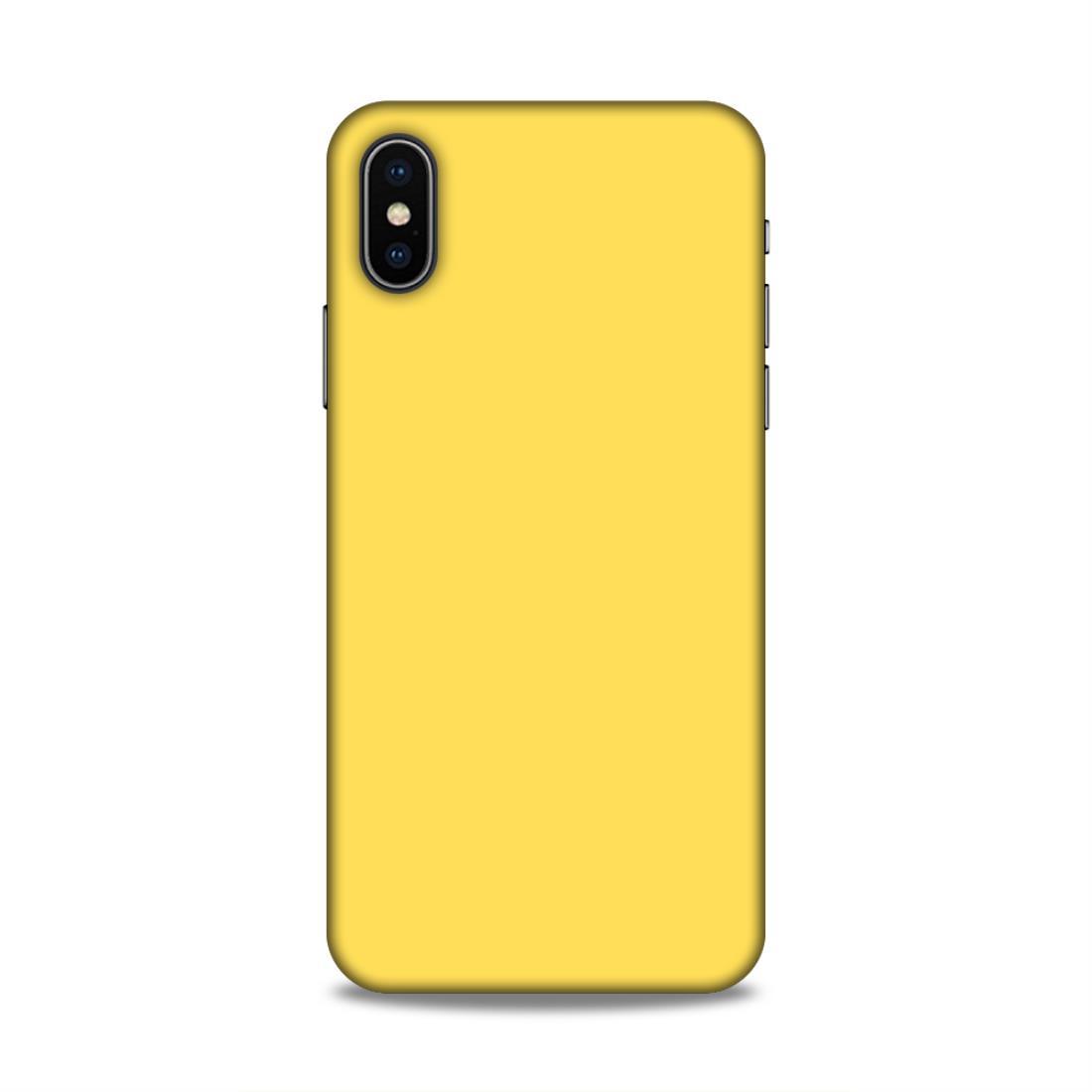Yellow Classic Plain iPhone X Phone Case Cover