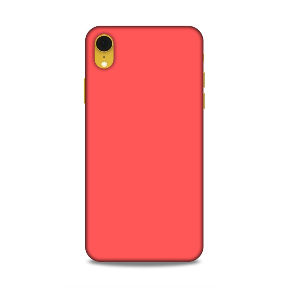 Coral Red Plain iPhone XR Phone Cover