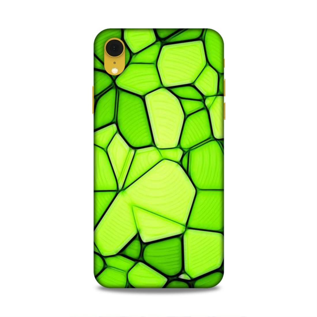 Green Stone Pattern iPhone XR Phone Back Case