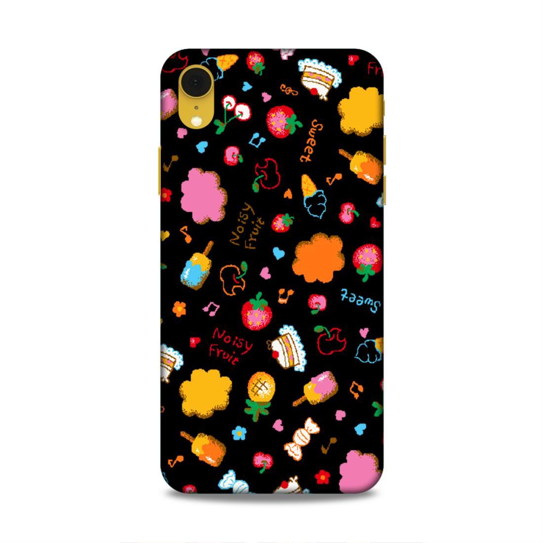 Cute Black Pattern iPhone XR Mobile Back Case