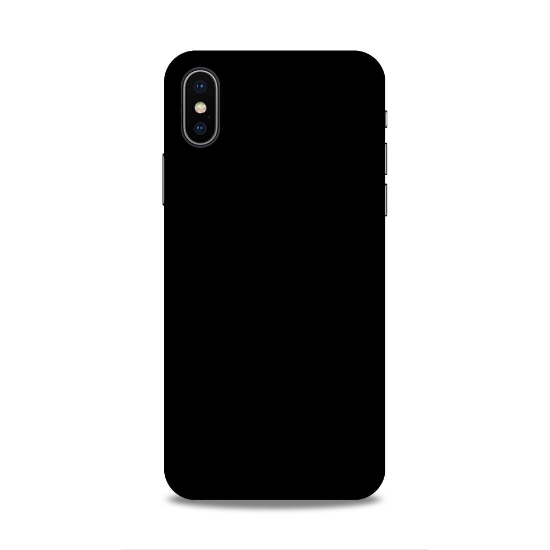 Black Classic Plain iPhone XS Phone Cover Case Case