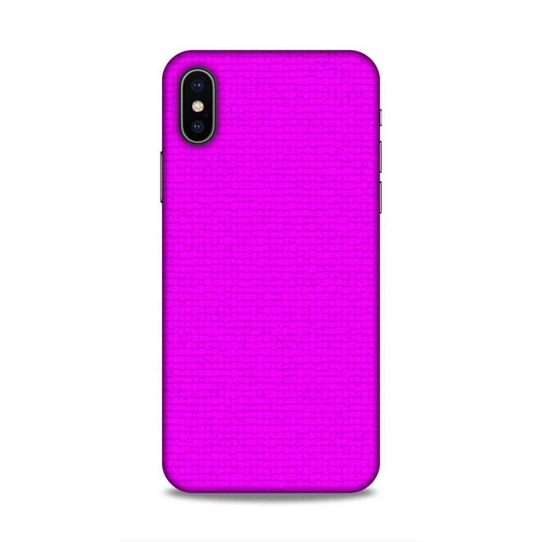 Pink Colour Pattern iPhone XS Mobile Back Case