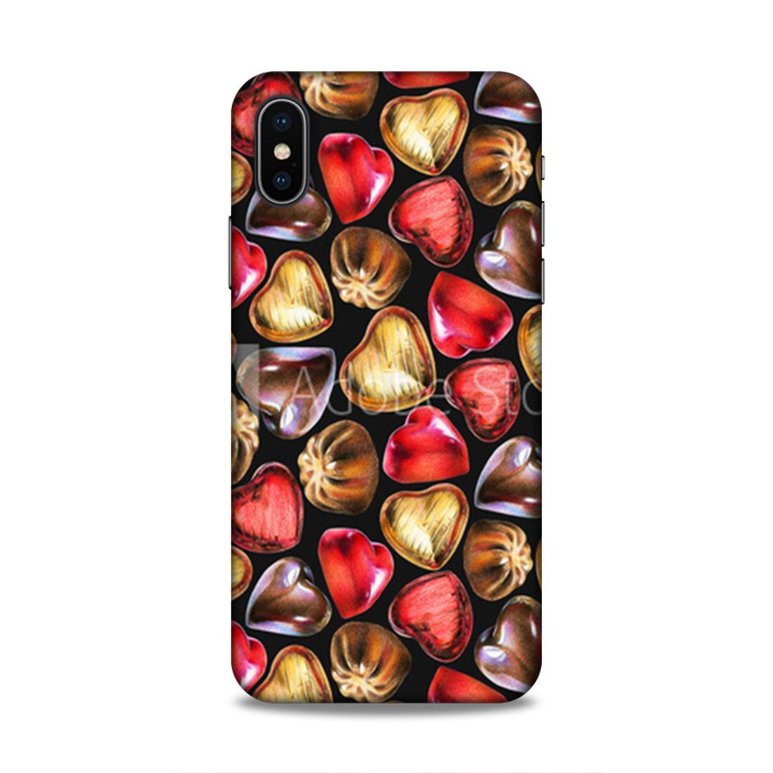 Heart Fruit Pattern iPhone XS Phone Cover Case