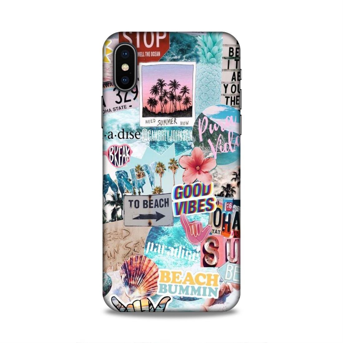 Good Vibes Multipattern iPhone XS Mobile Back Case