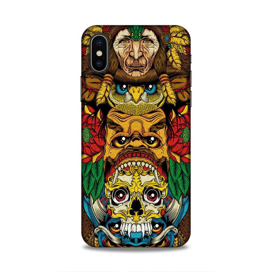 skull ancient art iPhone XS Phone Case Cover
