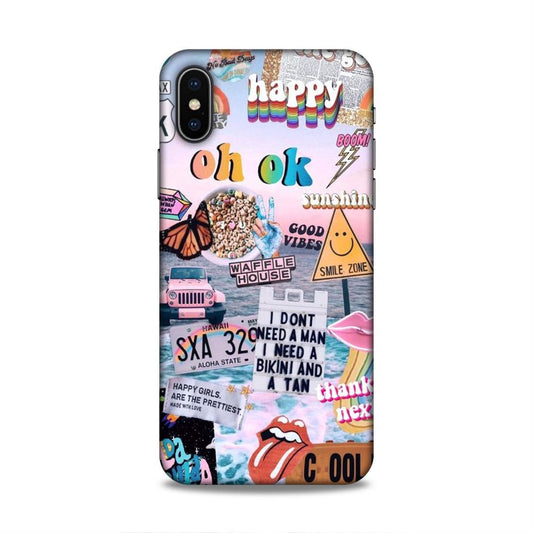 Oh Ok Happy iPhone XS Phone Case Cover