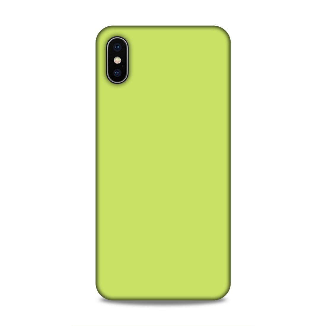 Lime Classic Plain iPhone XS Max Phone Cover Case