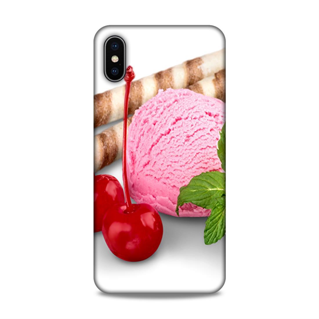 Cherry Icecream iPhone XS Max Mobile Back Case