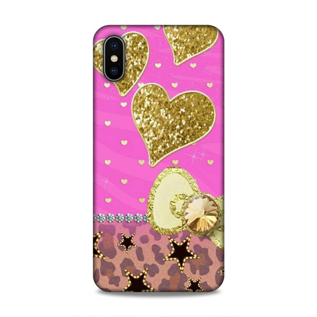 Cute Pink Heart iPhone XS Max Phone Case Cover