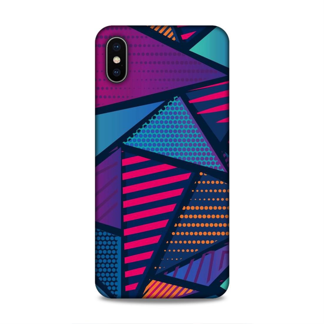 Triangle Coloured Pattern iPhone XS Max Mobile Cover Case