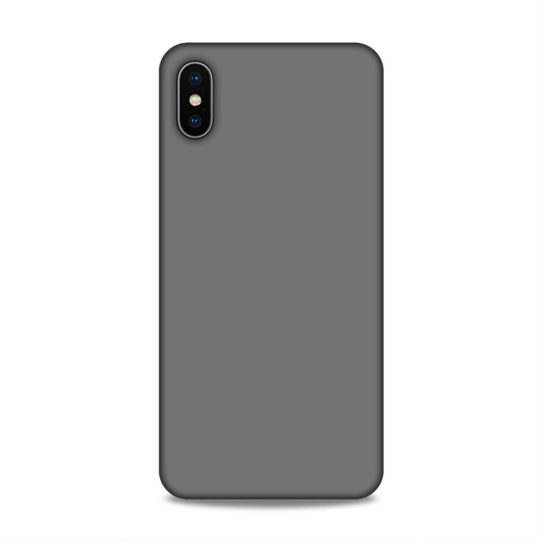 Grey Classic Plain iPhone XS Max Phone Back Case