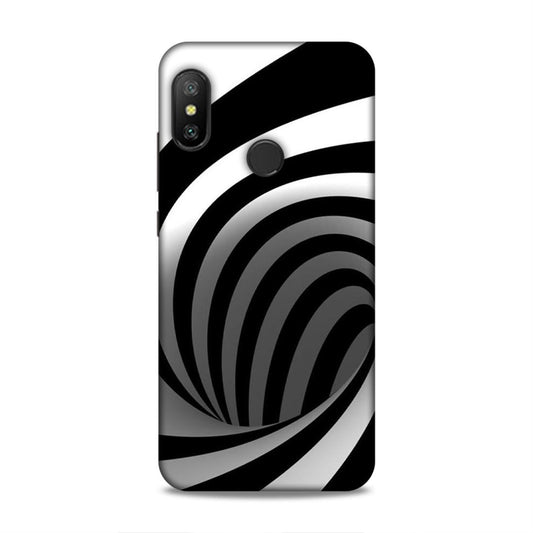 Black And White Redmi 6 Pro Mobile Cover