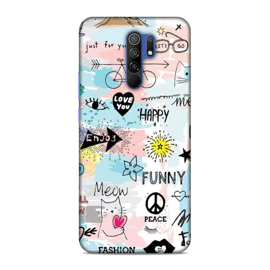 Cute Funky Happy Redmi 9 Prime Mobile Cover Case