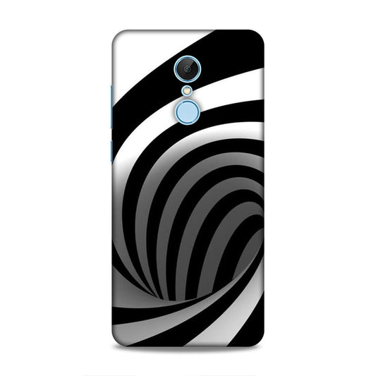 Black And White Redmi 5 Mobile Cover