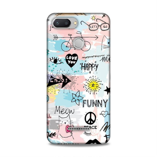 Cute Funky Happy Redmi 6 Mobile Cover Case