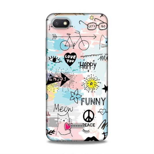 Cute Funky Happy Redmi 6A Mobile Cover Case