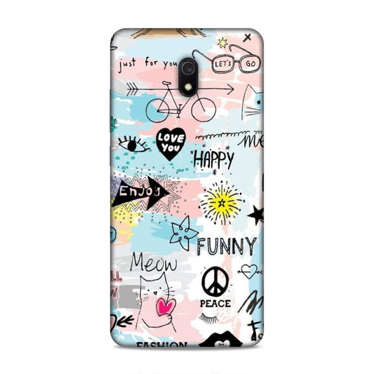 Cute Funky Happy Redmi 8A Mobile Cover Case