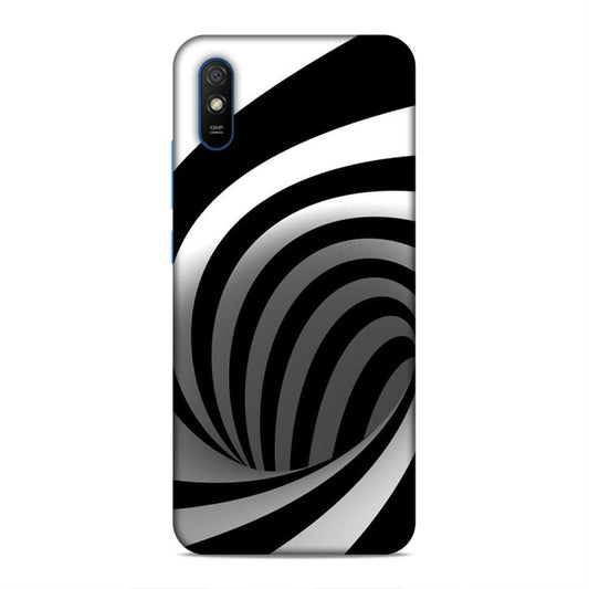 Black And White Redmi 9A Mobile Cover