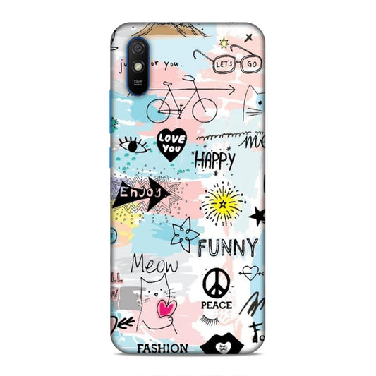 Cute Funky Happy Redmi 9A Mobile Cover Case