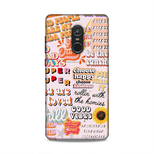 Choose Kindness Xiaomi Redmi Note 4 Phone Back Case
