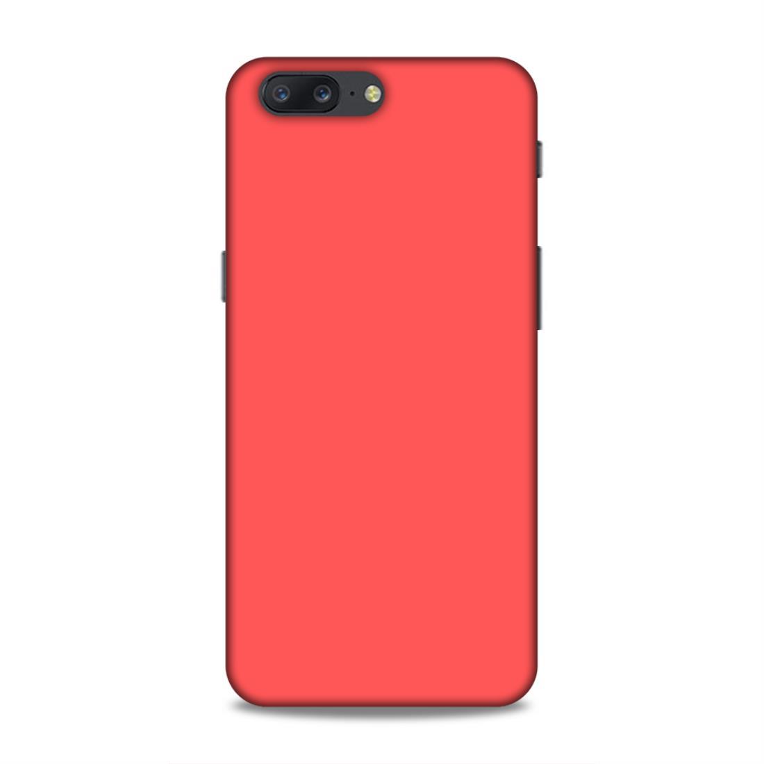 Coral Red Plain OnePlus 5 Phone Cover