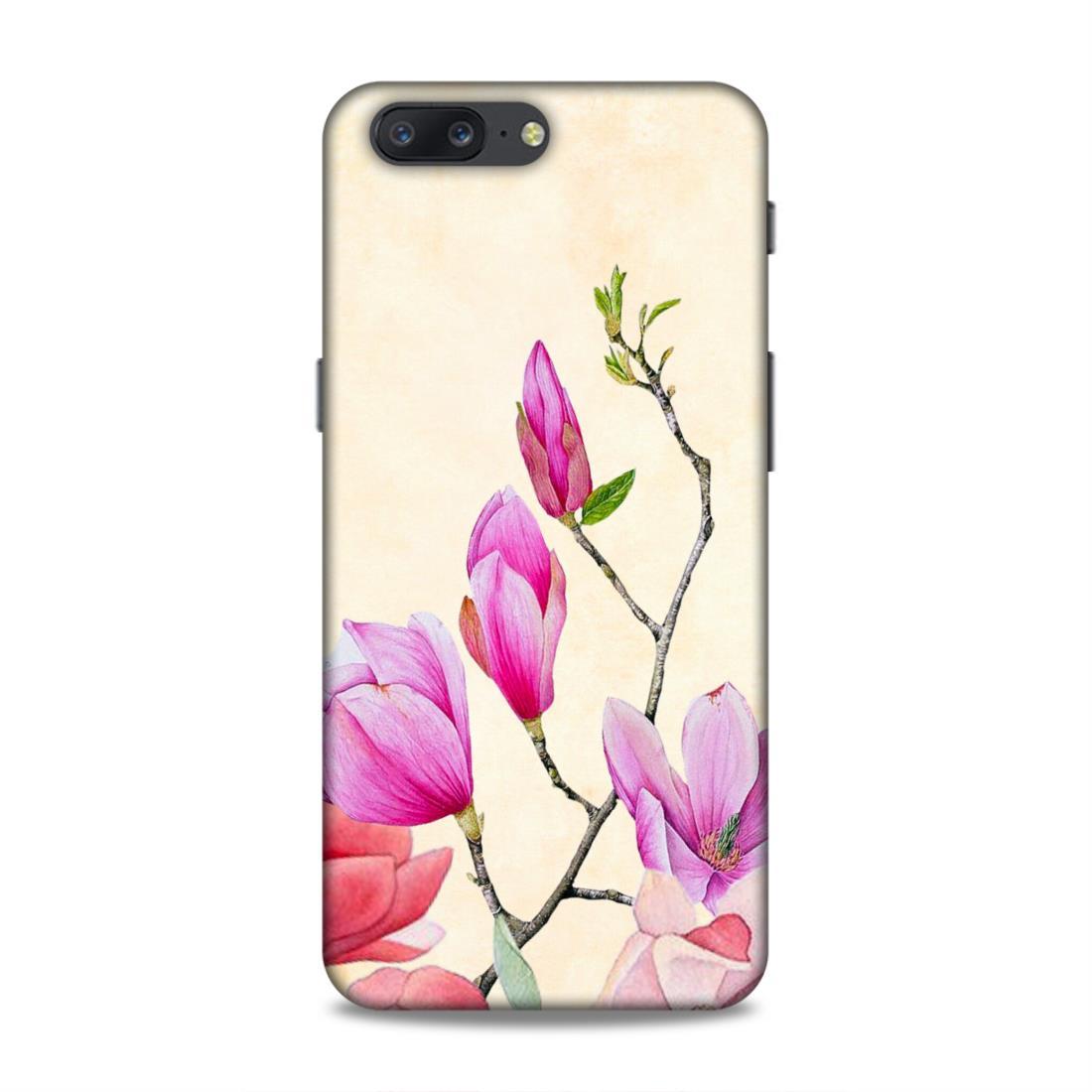 Pink Flower OnePlus 5 Mobile Cover Case