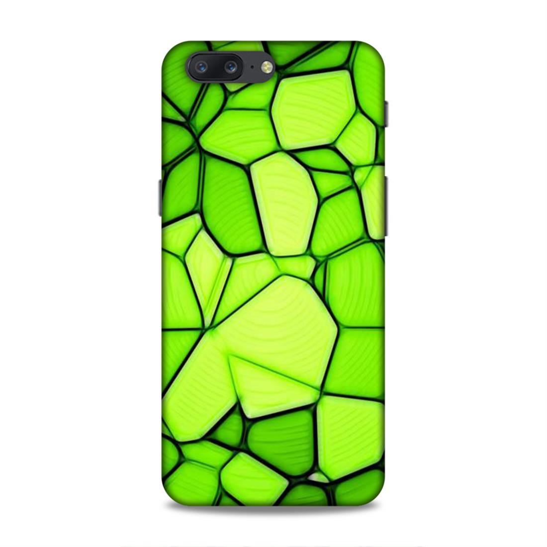 Green Stone Pattern OnePlus 5 Phone Back Case