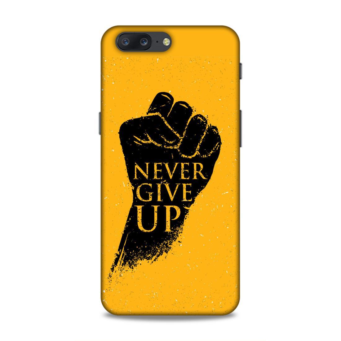 Never Give Up OnePlus 5 Mobile Back Cover